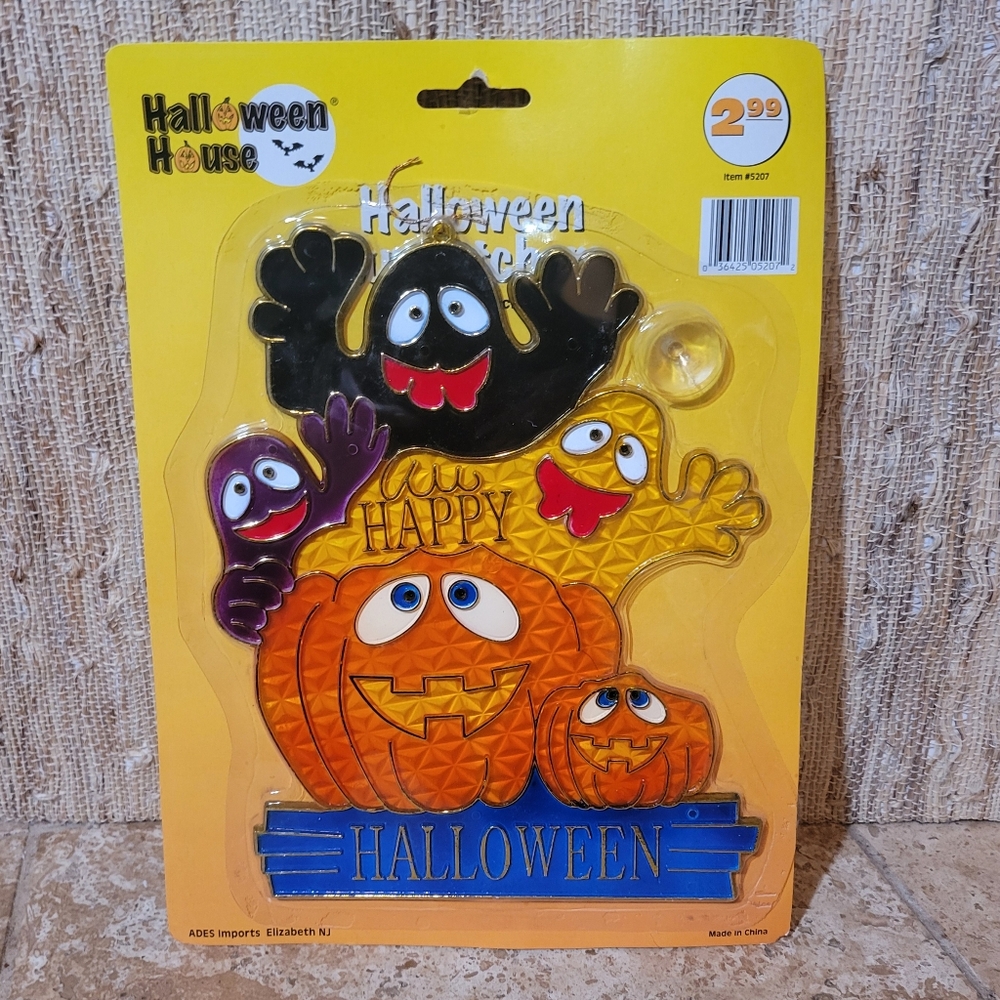 Vintage 80s Large Halloween Suncatcher Sealed New Old Stock